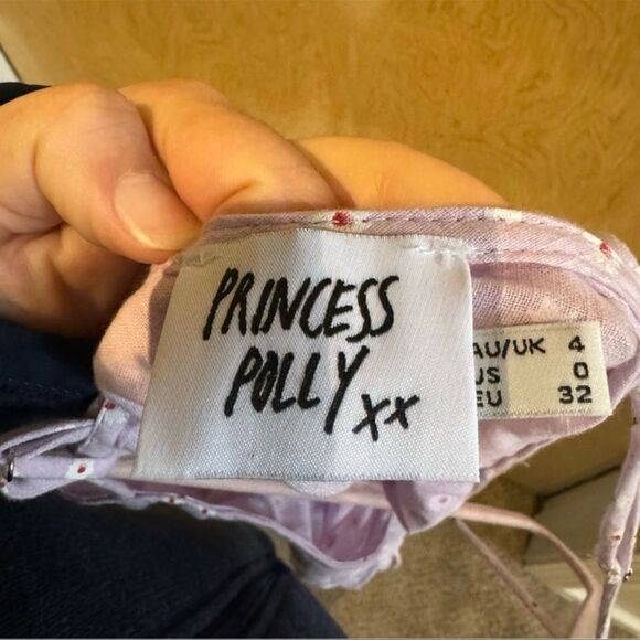 Princess Polly Lilac Daisy Floral Slip Mini Dress – Size 0 - Picture 4 of 4